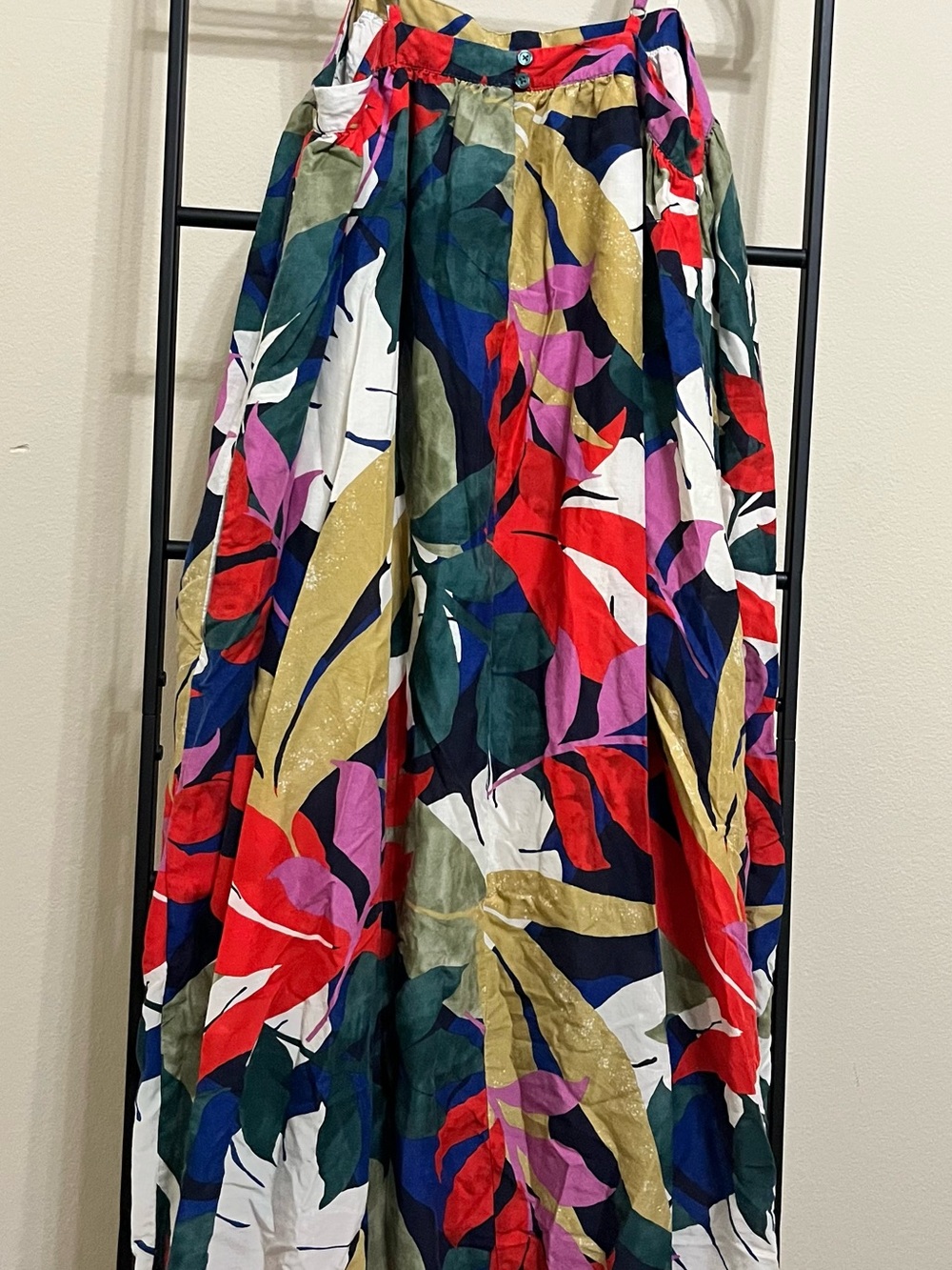 A New Day Tropical Floral Lyocell Breezy Vacation Midi Dress Size S - Picture 9 of 11